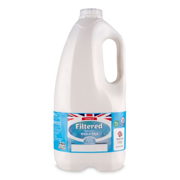 Cowbelle Filtered British Whole Milk 2l